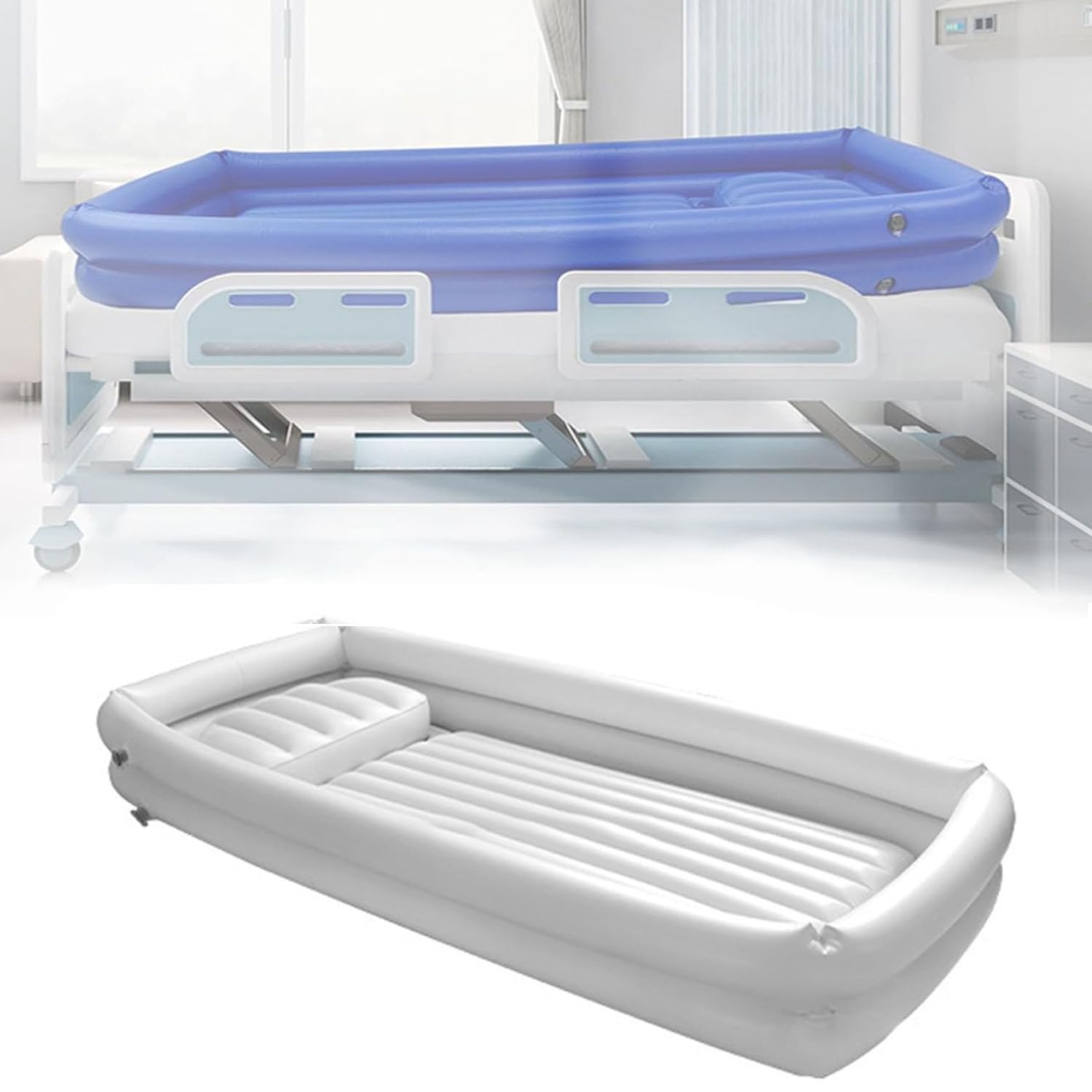Bañera inflable para pacientes con puerto de drenaje anti fugas