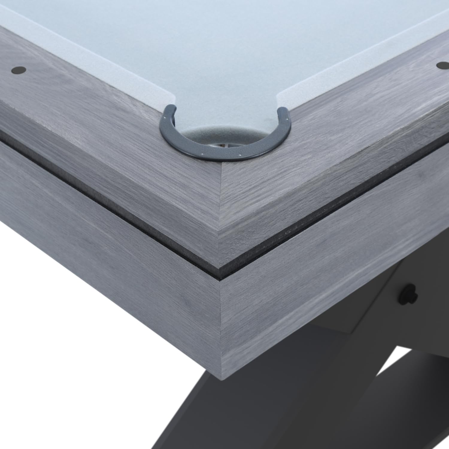 CONCEPT USINE | Tavolo multigioco 3 in 1 Biliardo e Ping-Pong Texas + Accessori | Design moderno in legno grigio | Tavolo da gioco o pranzo | Materiali di qualità | Famiglia o tra amici