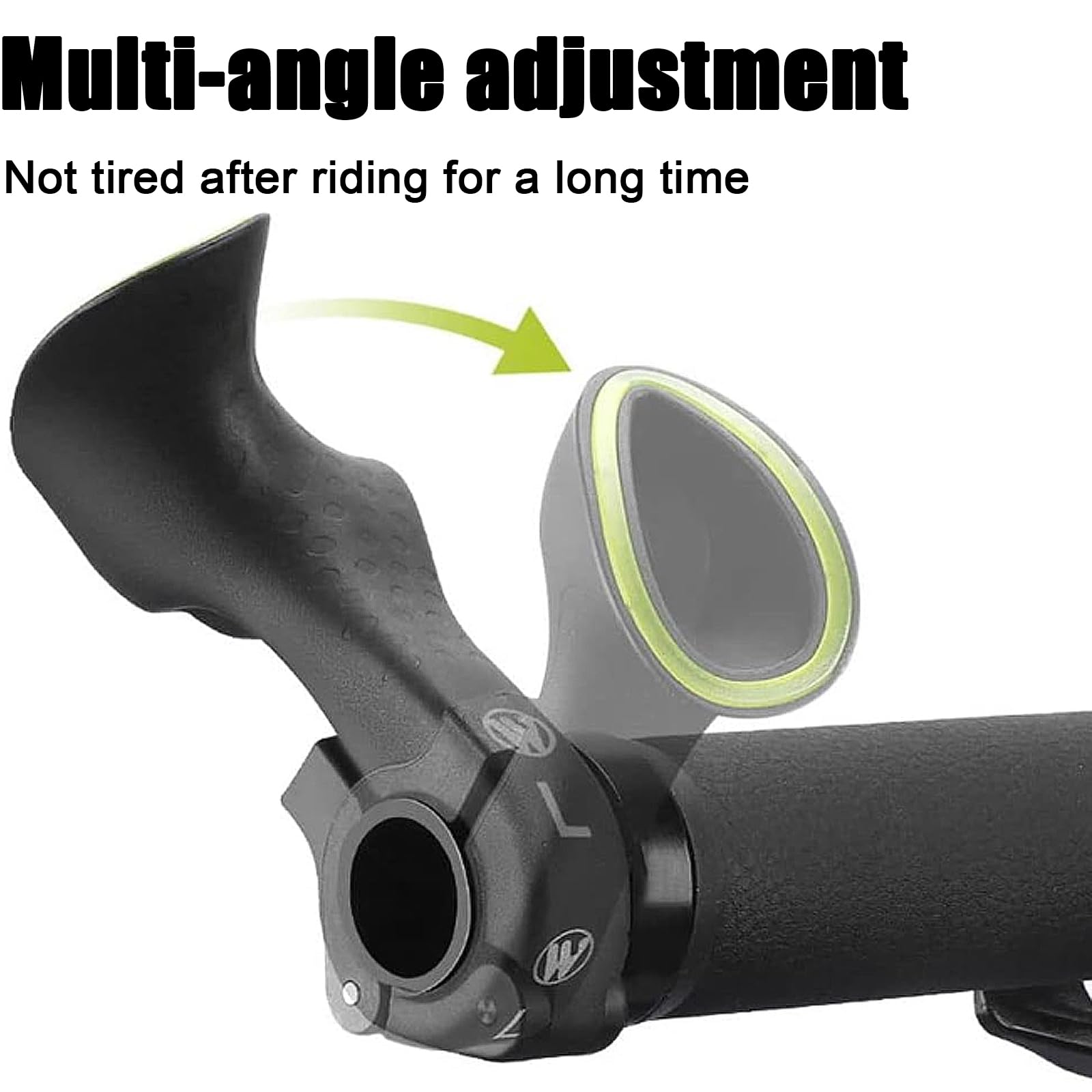 Poignées De Guidon Ergonomiques Gloryit – Nylon, 100x48x54,5 Mm, Antidérapantes, Légères (92 G), Pour VTT, Réduction Des Douleurs Articulaires