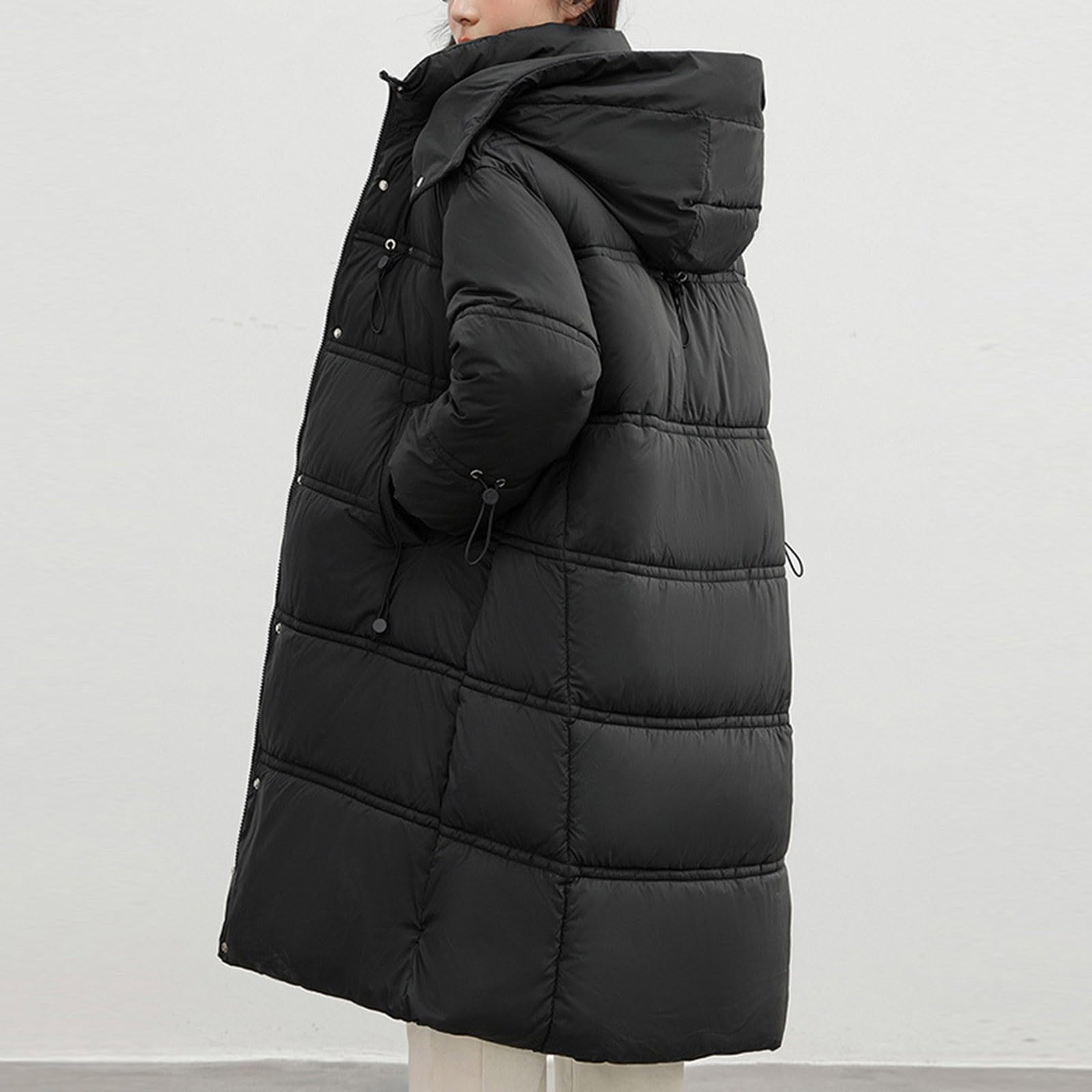 Piumino da Donna 100 Grammi Leggeri Elegante Piumino Lungo con Cappuccio Ripiegabile Cappotto Senza Cappuccio Ultraleggero Taglie Forti Giacca Trapuntino Mezza Stagione Imbottiti Piumini Donna