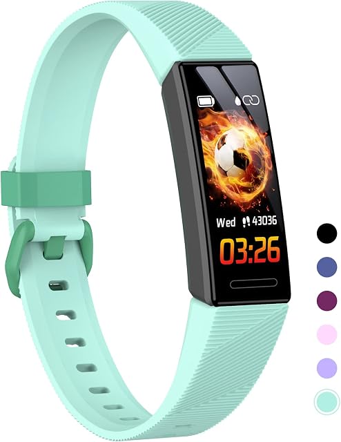 Fitness Tracker Watch for Kids, IP68 Waterproof Activity Tracker, Heart Rate Sleep Monitor, 11 Sport Modes Calorie Step Counter with Alarm Clock and Reminder, Great Gift for Boys Girls Teens