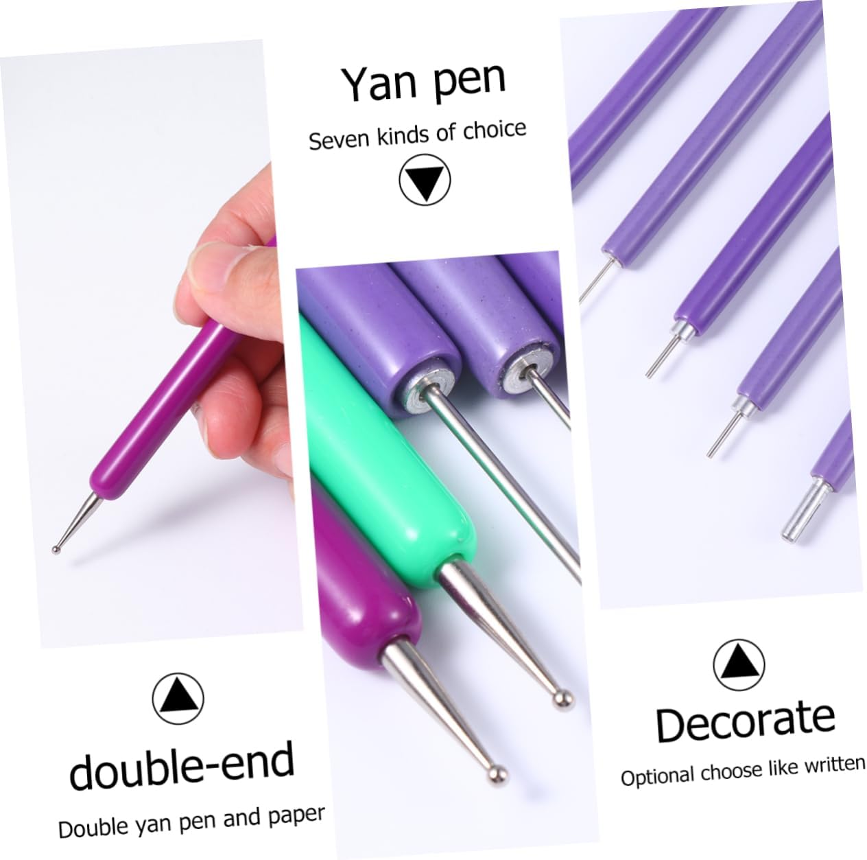 ULDIGI 7pcs Paper Quilling Tools Rolling Pen Quilling Paper Kit Stainless Steel Needle for Painting Random Color