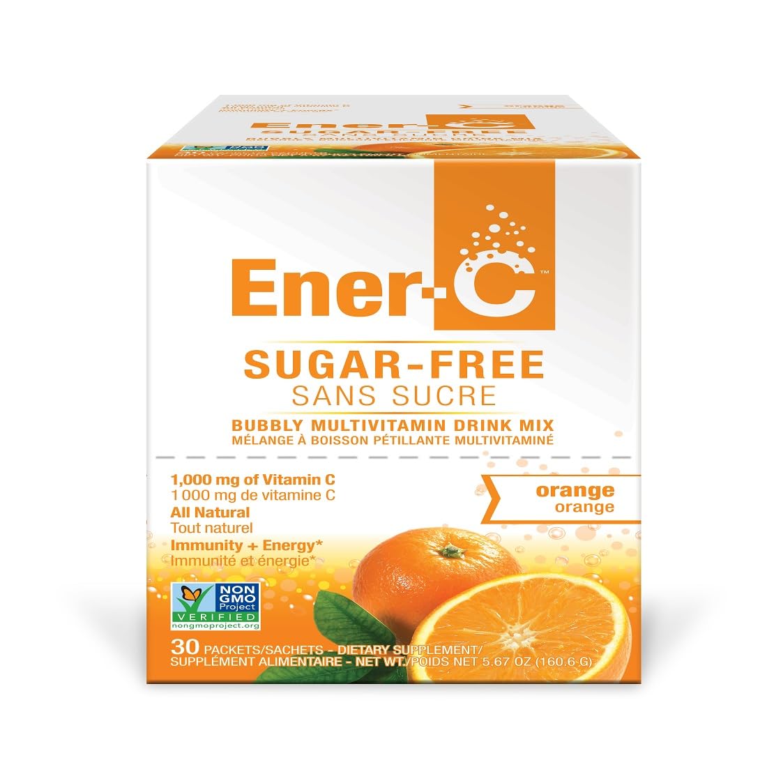 Ener-Life Orange Sugar Free Vitamin C Drink Mix 30 Count, .2 Oz