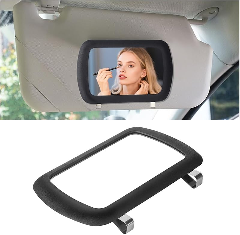 Espelho de maquiagem para quebra-sol automotivo TNAIYH com presilha – 1 unidade