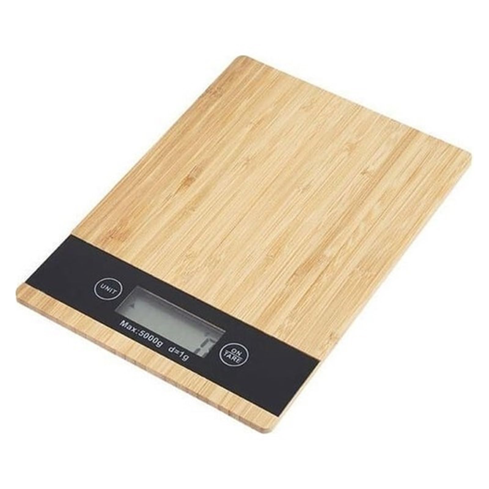 Báscula De Cocina Digital De Bambú Báscula De Cocina De Precisión Con Pantalla LCD Digital 5 Kg
