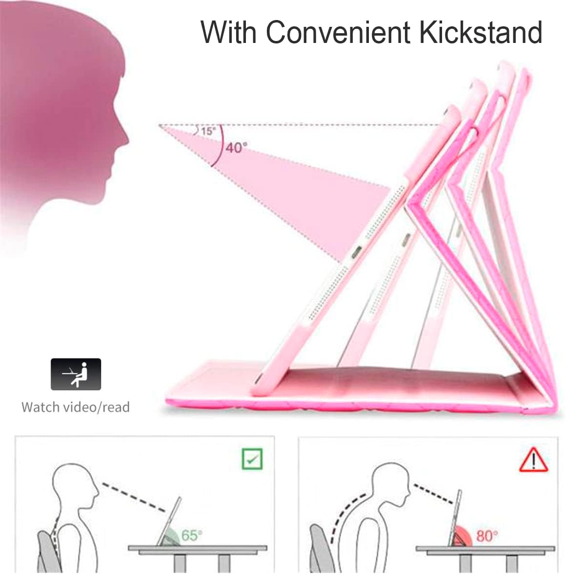 Changjia for iPad (A16) 11th Gen 11 Inch 2025/iPad 10th Generation 10.9" 2022 Case with Pencil Holder,Cute Crown Diamond Elegant PU Leather Auto Sleep/Wake Stand Protective Case for iPad 11th,Hot Pink