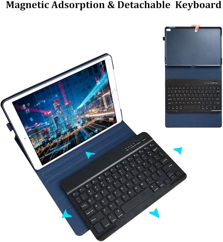 iPad Keyboard Case 10.5 for iPad Air 3rd Gen 2019 10.5/iPad Pro 10.5 2017-Detachable Wireless Bluetooth Keyboard with Magnetic Smart Case Cover for New iPad Air 10.5 Inch