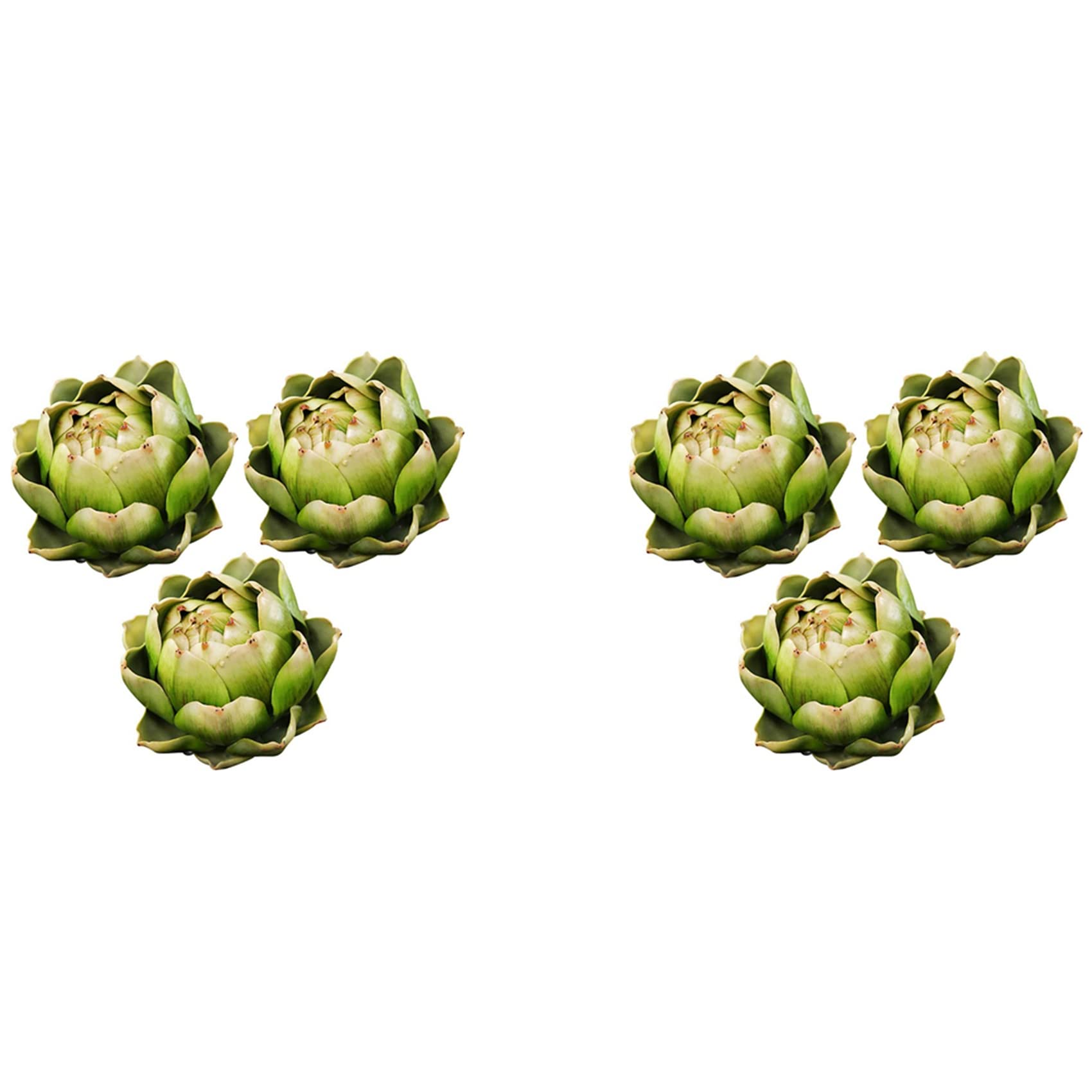 Hndhbfgrt 6Pcs Green Artificial Artichoke Plastic Fake Flower Fake Artichoke for Home Wedding Party Table Decoration