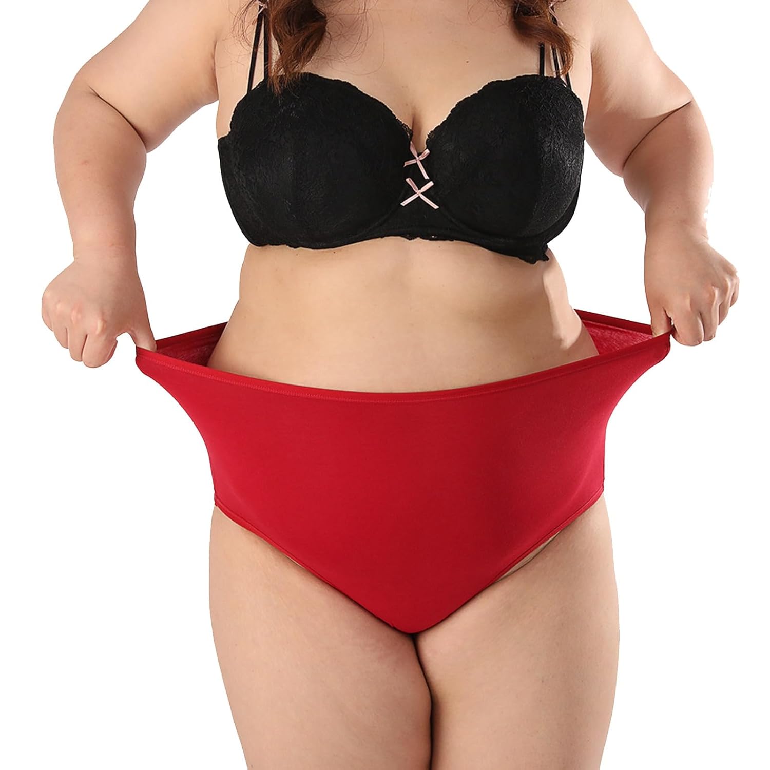 Breathable Woman Briefs Plus Size Underwear Solid Panties Comfortable Underpants Stretch Bikini 2 3 5-Pack