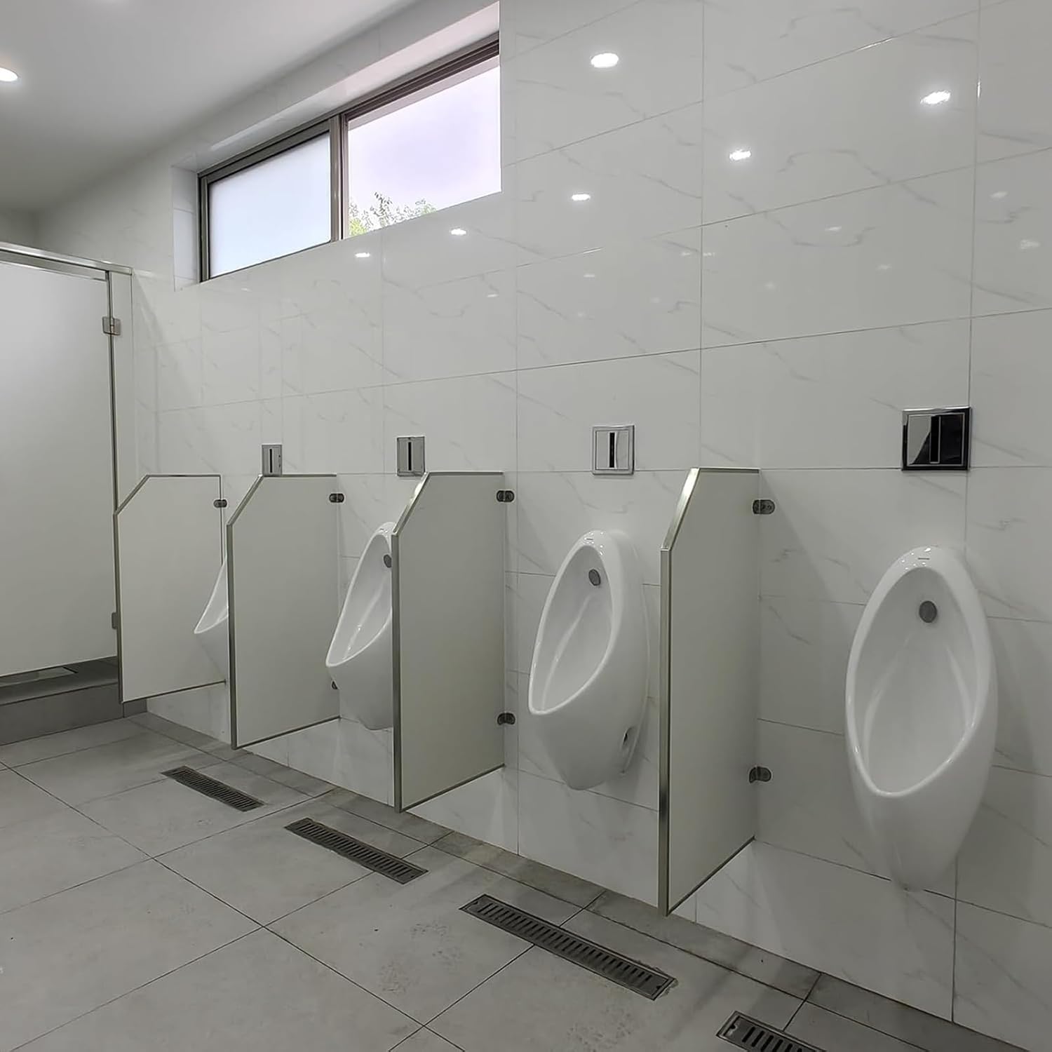 Urinal Privacy Divider Screen Partition, Urinal Screen Toilet Partition, Wall-Mounted Urinal Partition Extender Room Separating Divider, for Maximum PrivacySchools/Shopping Malls/P