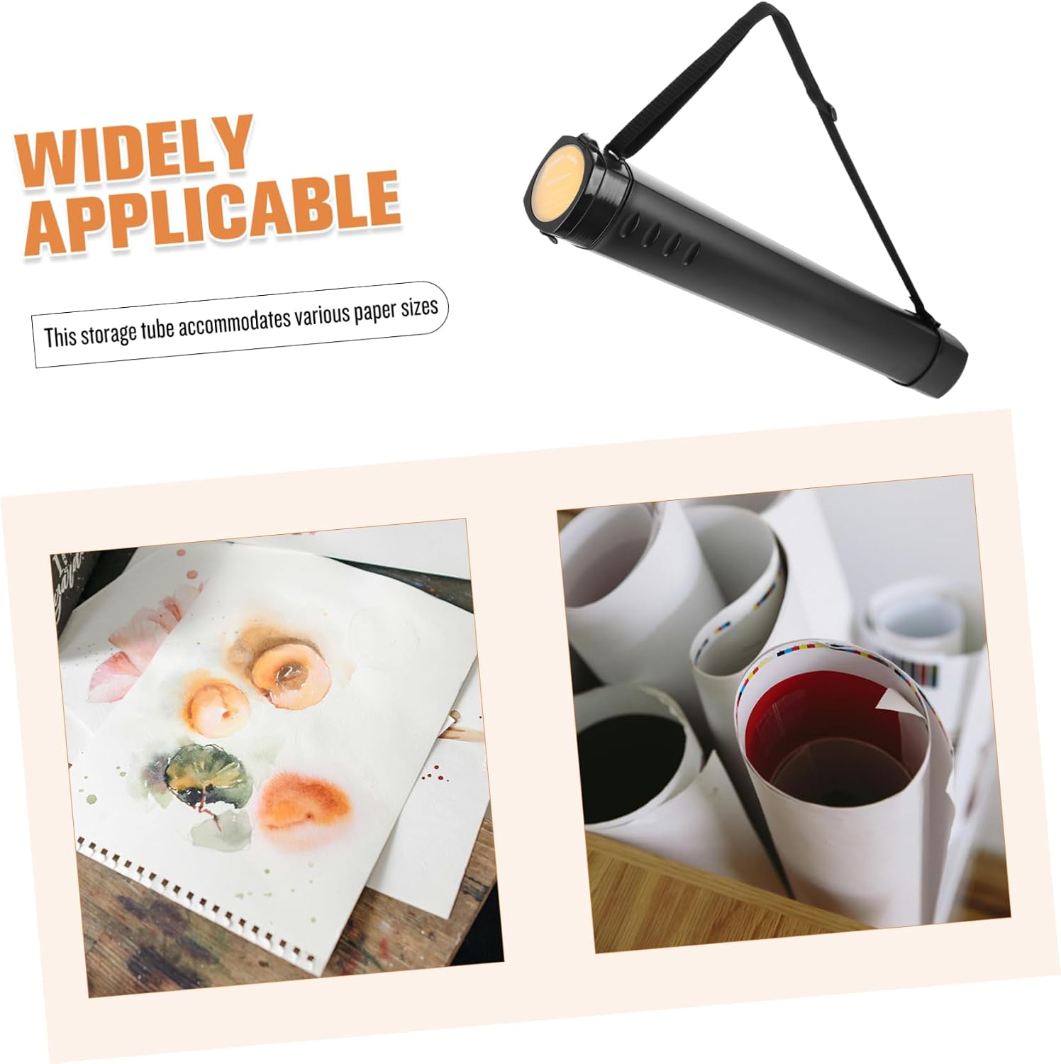 Extendable Plastic Poster Tube with Handle for Large Documents Blueprints