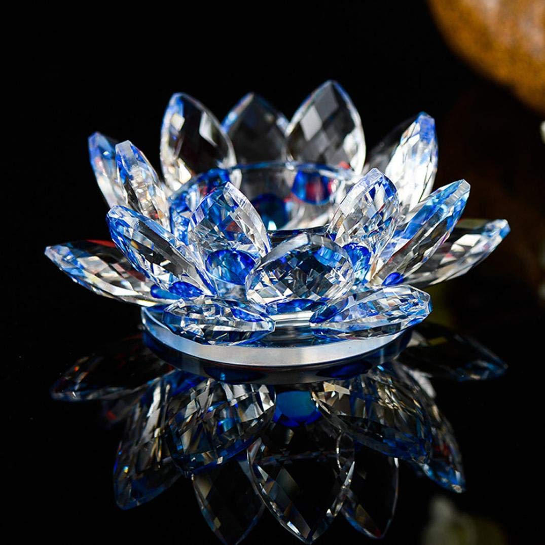 【極レア】キャンドル クリスタルガラス Amazon.co.jp: Quaanti 7色クリスタルガラス 蓮の花 キャンドル ティー