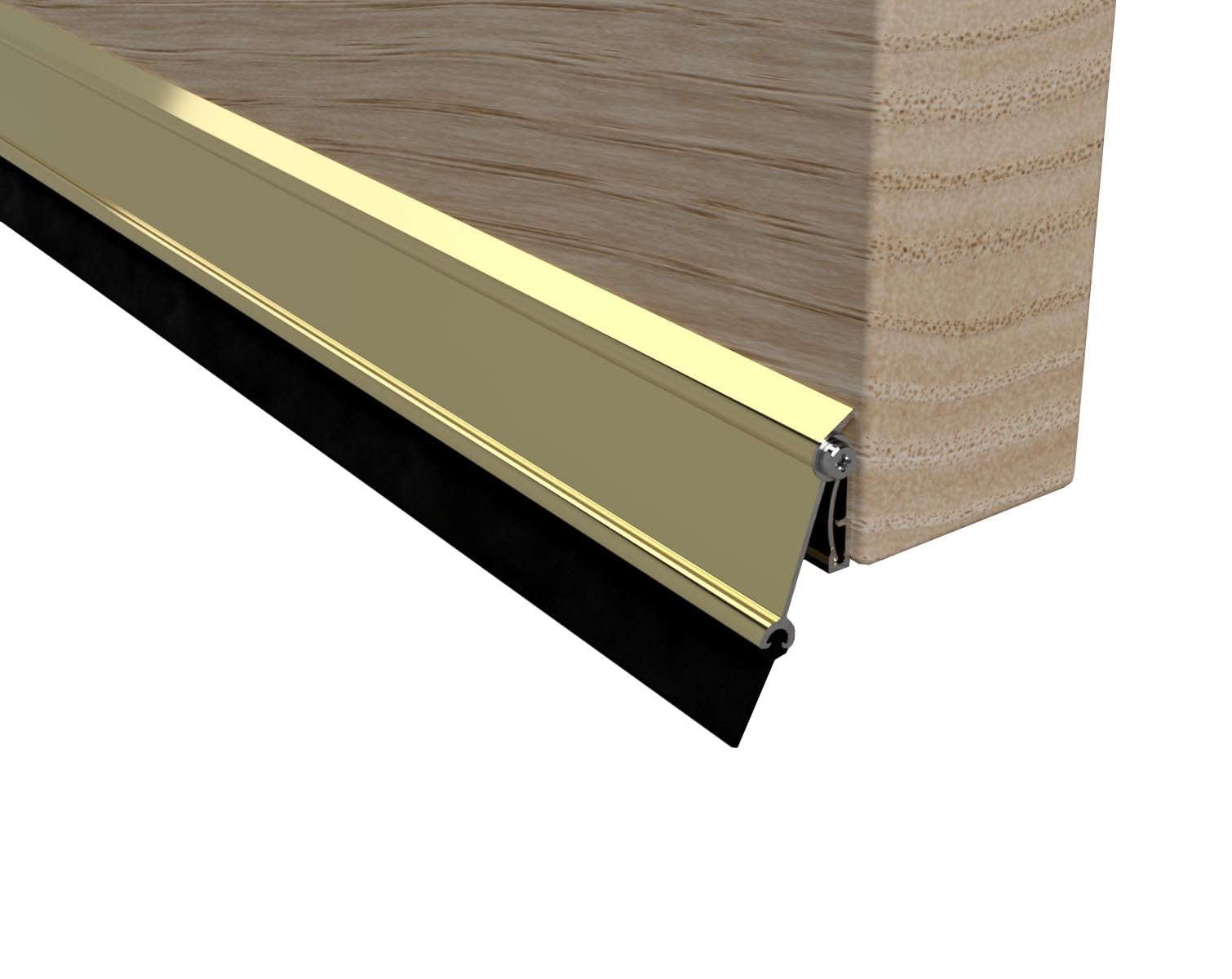 Stormguard Automatic Drop Down AT3 Rubber Door Bottom Draught Seal 914mm Wind Rain Water and Weather Proofing (Gold)