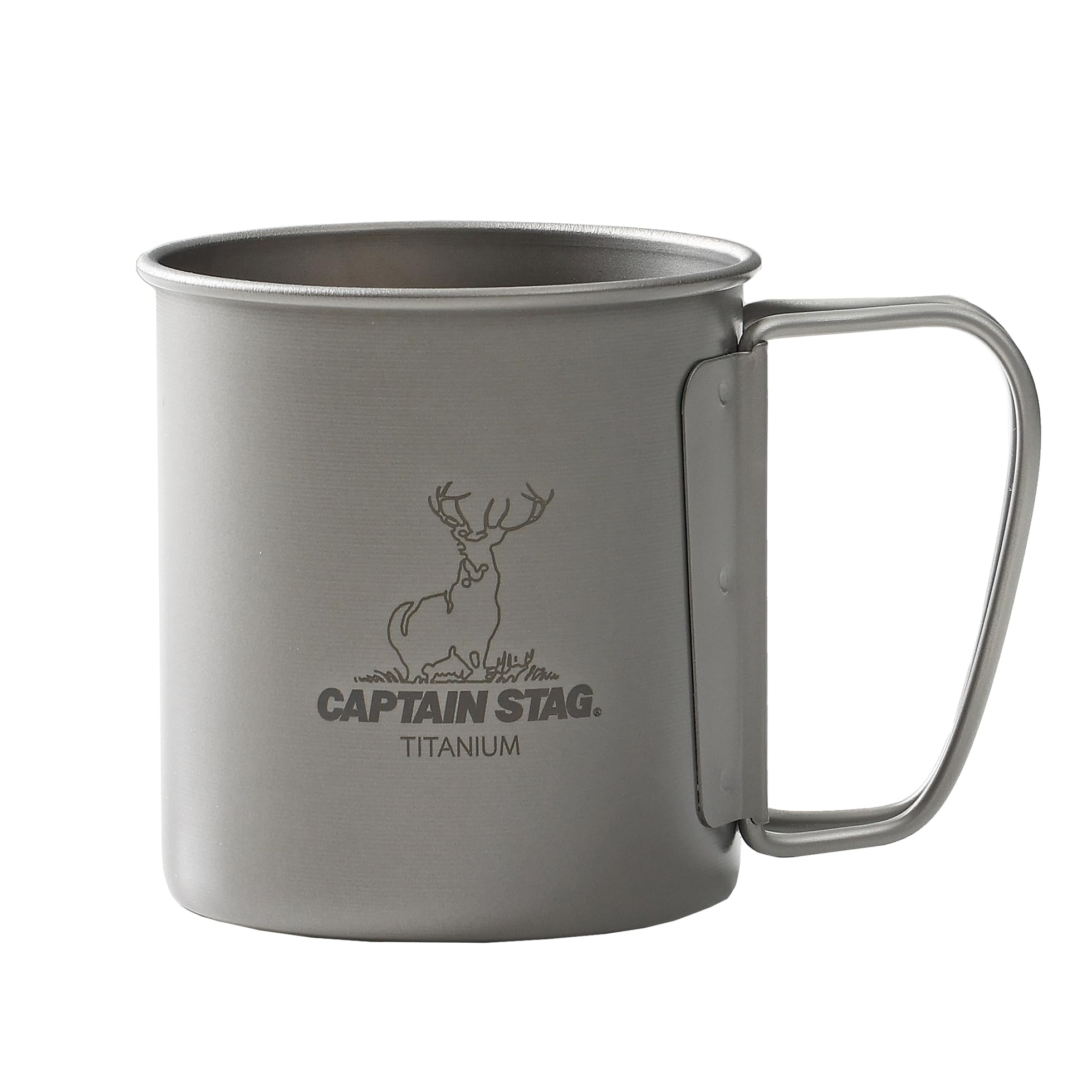 CAPTAIN STAG UH-4502 Outdoor Tumbler, Single Mug Cup, 10.1 fl oz (300 ml), Foldable Handle, Lightweight, Titanium, Made in Japan, Made in Yonezawa : Sports & Outdoors