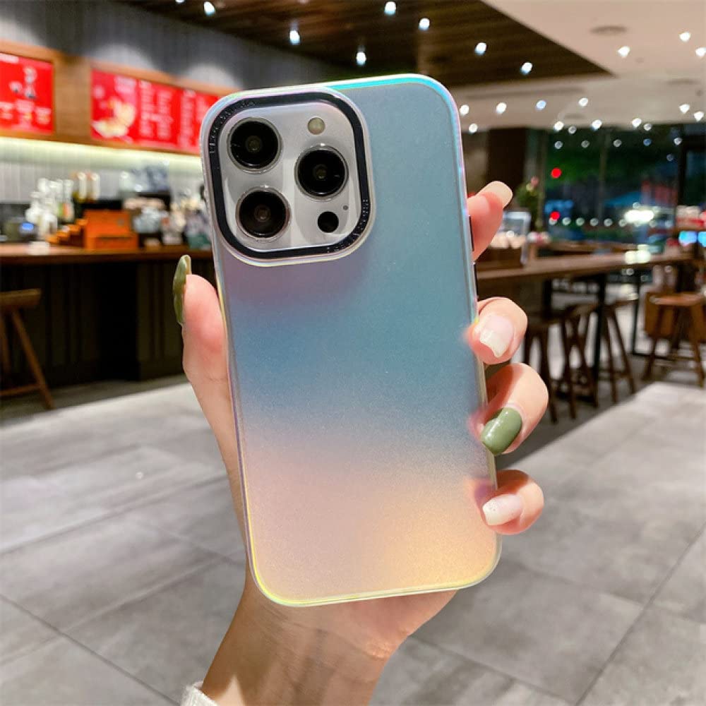 Étui pour iPhone 14 Pro Max laser coloré et antichoc noir avec charge sans fil - 8
