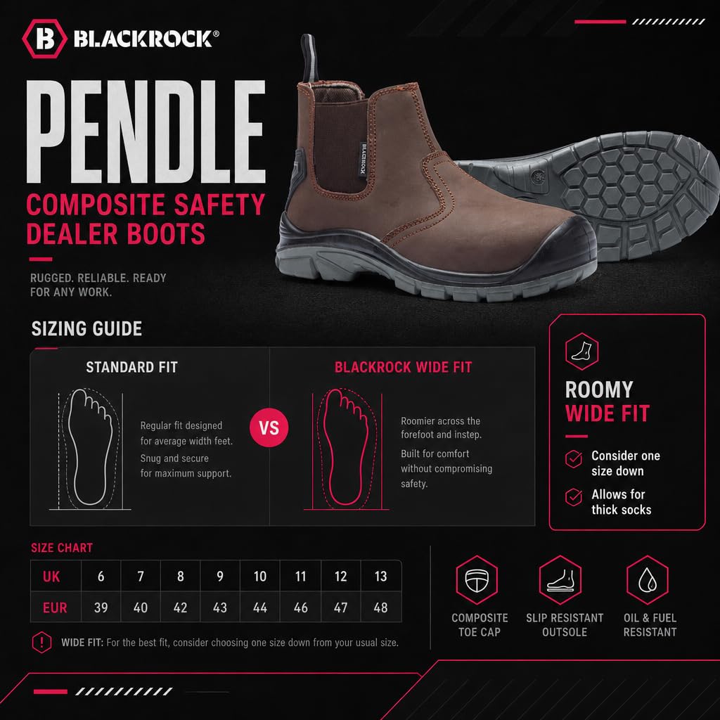 Blackrock Bottes de sécurité en composite Dealer, avec embout composite