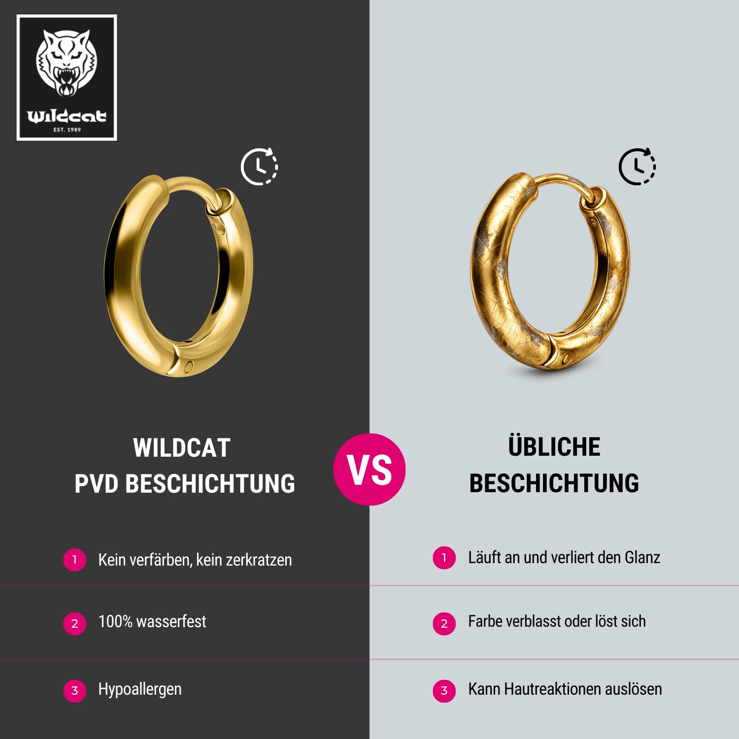 Wildcat Ohrringe - Soulmate Hoops - Gold