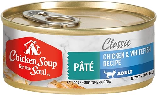 Chicken Soup for The Soul All Natural Premium - Alimento húmedo para gatos adultos, primer ingrediente de carne real, sin subproductos, colores