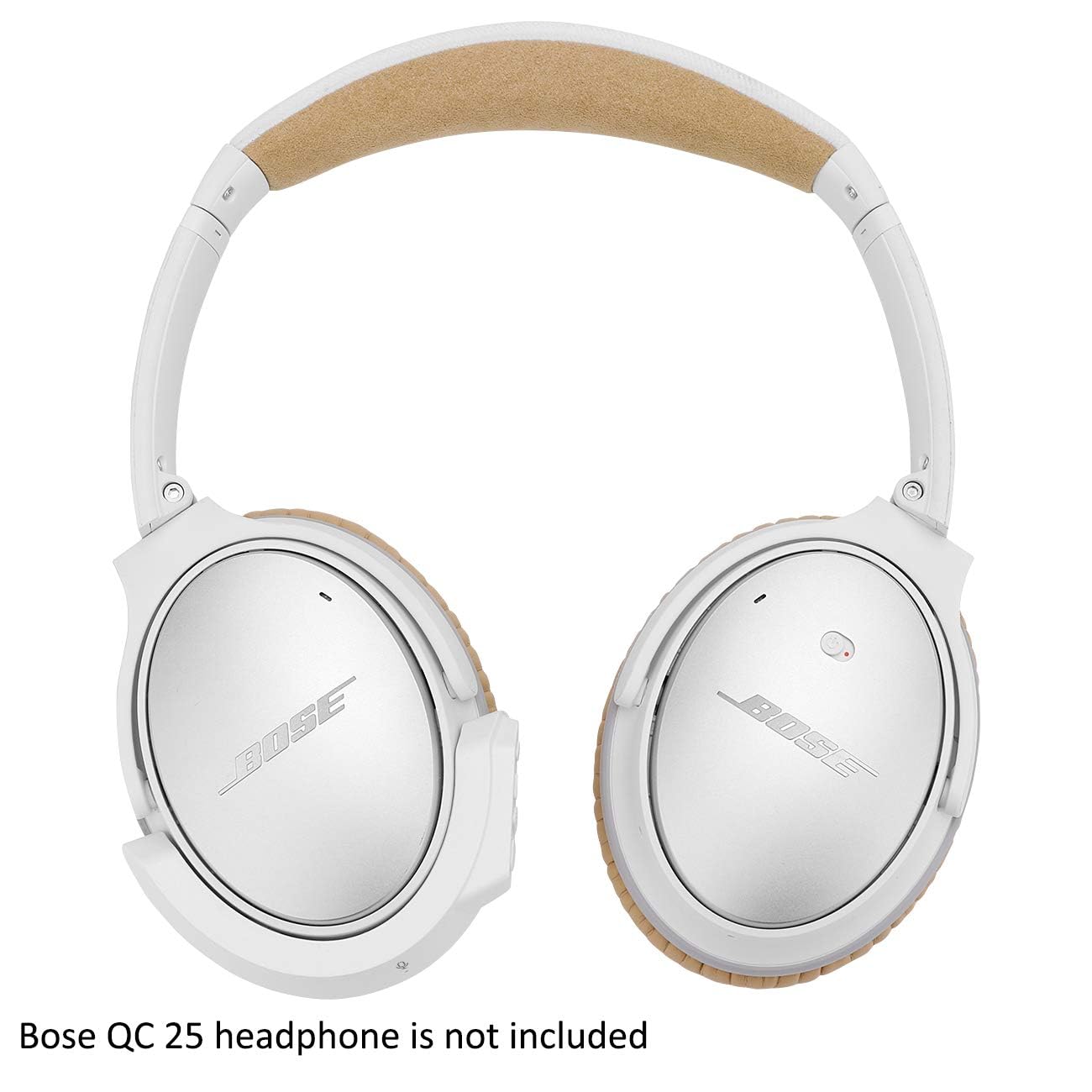 aptX - Adaptador Bluetooth inalámbrico para Bose QuietComfort 25, color blanco | Añade audio Bluetooth a los auriculares Bose QC25, con soporte AptX, micrófono integrado y controles de volumen