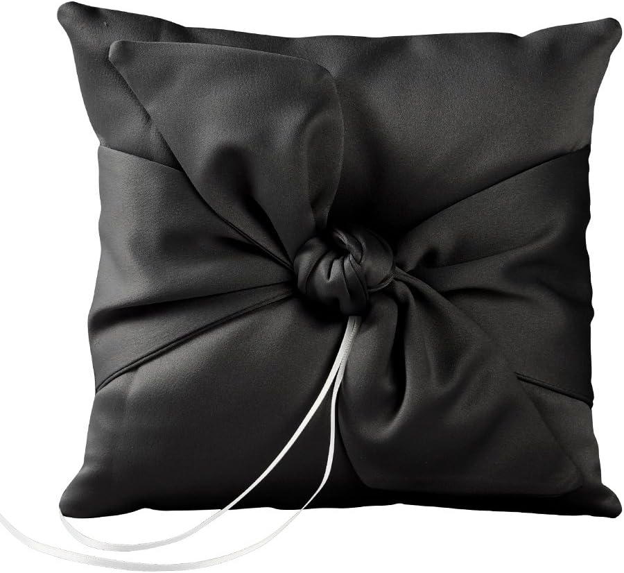 Ivy Lane Design Love Knot Ring Pillow, Black