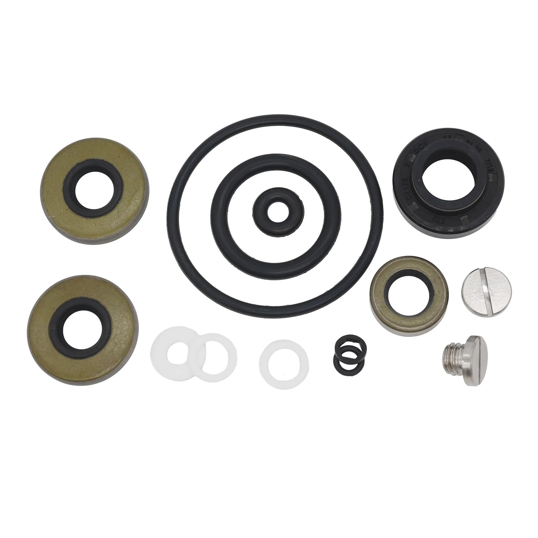 BUDZAVHIC Lower Gearcase Seal Kit with Drain Screws 396350 for J-hnson E-inrude 8 9.9 10 15 HP 0396350 18-2656