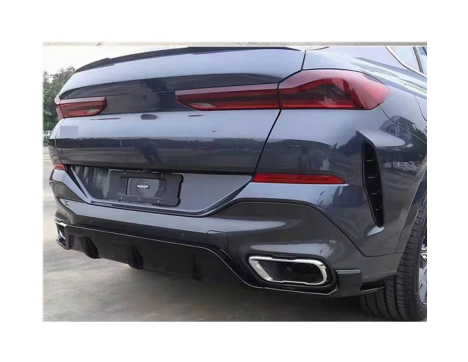 Diffuseur Pare-chocs Arrière Pour BMW X6 G06 M Sport 2020-2022 - Plastique ABS Noir Brillant - Kit De 2 Pièces Avec Ruban Adhésif - 3