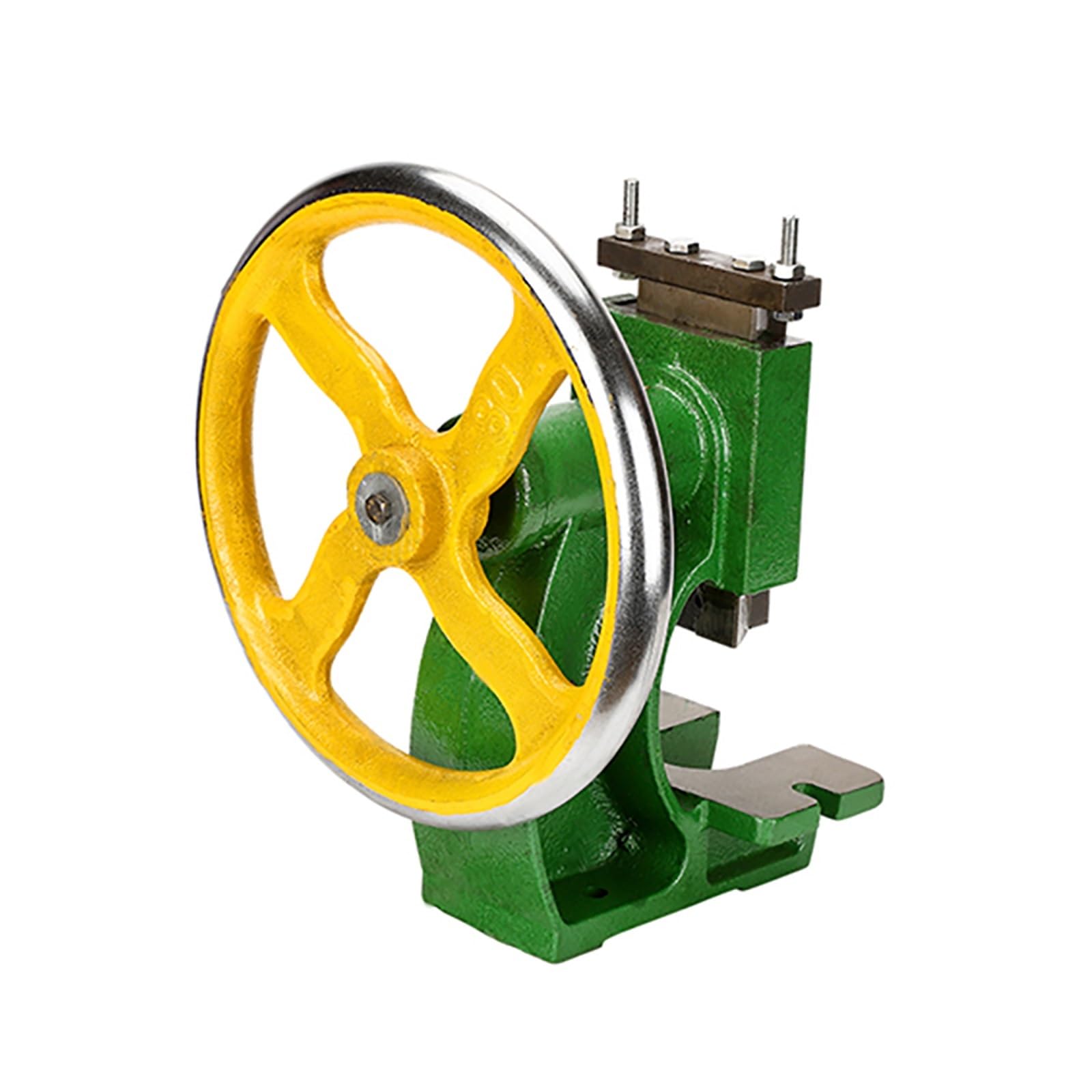 Prensa de eje resistente, prensa manual de rueda manual, prensa industrial plana para perforar, doblar y extrusión, hierro fundido de 0.4 a 1.2 toneladas, herramienta de banco de precisión