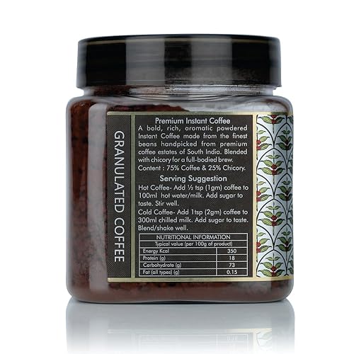 Miniatura 8 de Octavius Royal Instant Coffee, café molido indio de tostado medio oscuro, perfectamente equilibrado, siempre suave, fabricado con granos 100% del