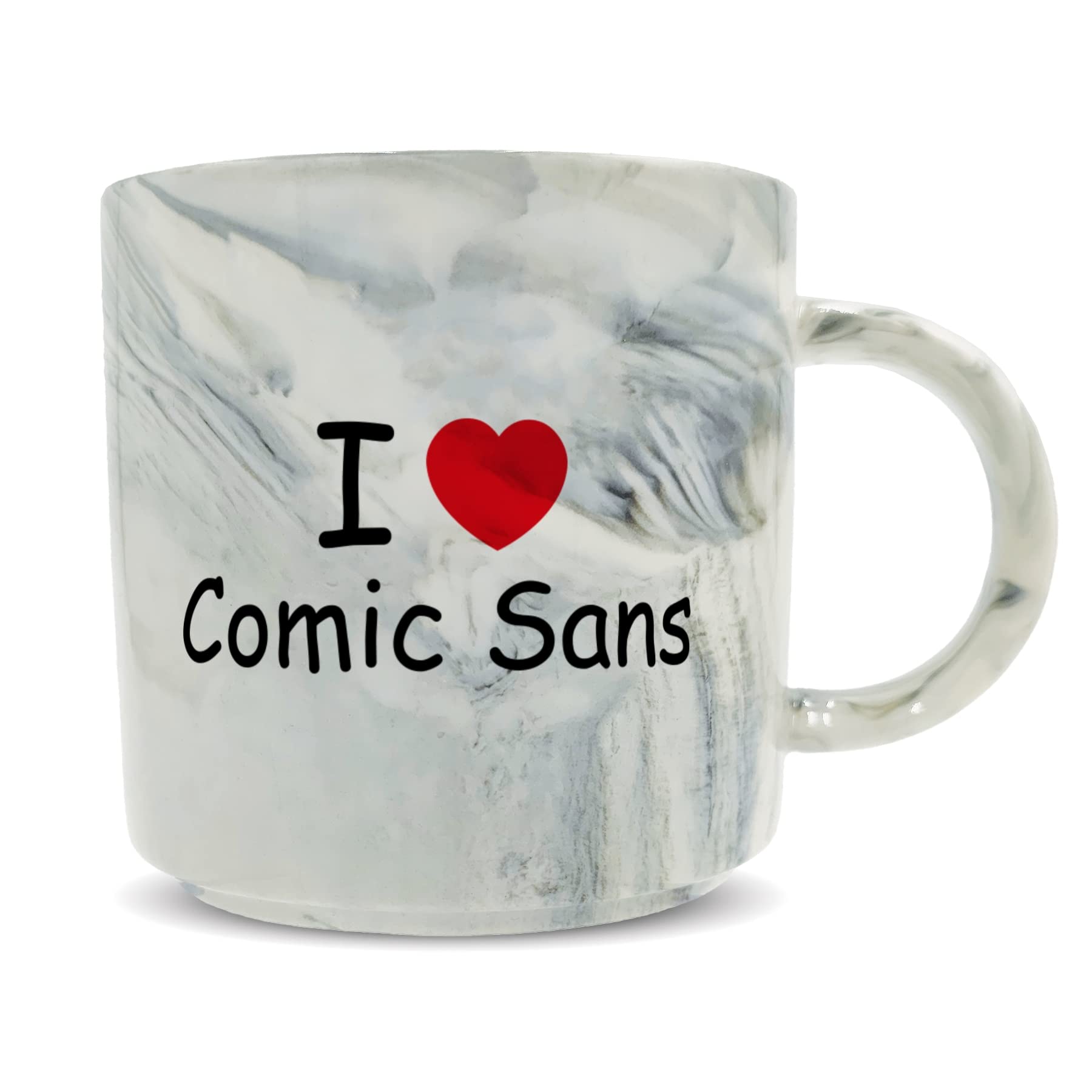 Hippowarehouse I Love Comic sans Printed Mug Various Colour Options Ceramic Cup Kitchenware 11oz