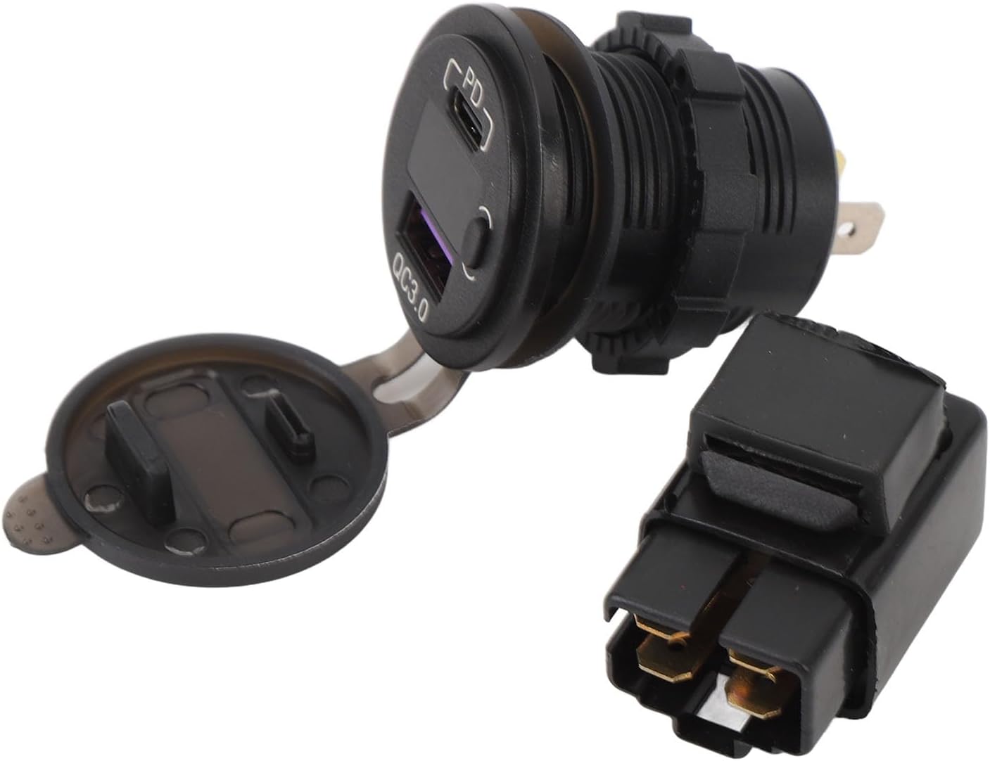 Motorcycle Phone Charger, Motorcycle USB Charger DC12V PD Fast USB 3.0 Water for VersysX300