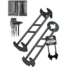 Multifunctional Sink Wrench, Basin Wrench Faucet Tool, Universal Plumbers Tool for Kitchen Bathroom Home Under Basin Tight Spaces Pipe & Angle Valve Repair Plumbing Tools#02