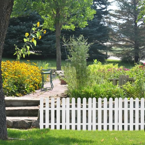 HANABASS 1 Pc White Plastic Courtyard Fence Picket Edging Lawn Border Garden Edge Display Landscape Barrier - Image 3