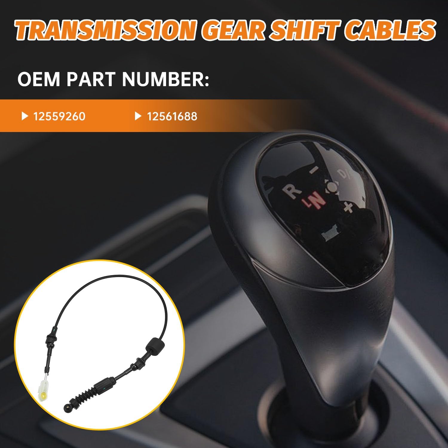 12559260 Automatic Transmission Shift Cable for Corvette C5 1997-2002,Gear Shifter Cable Auto Trans Control Lever Cable replace 12559260 12561688
