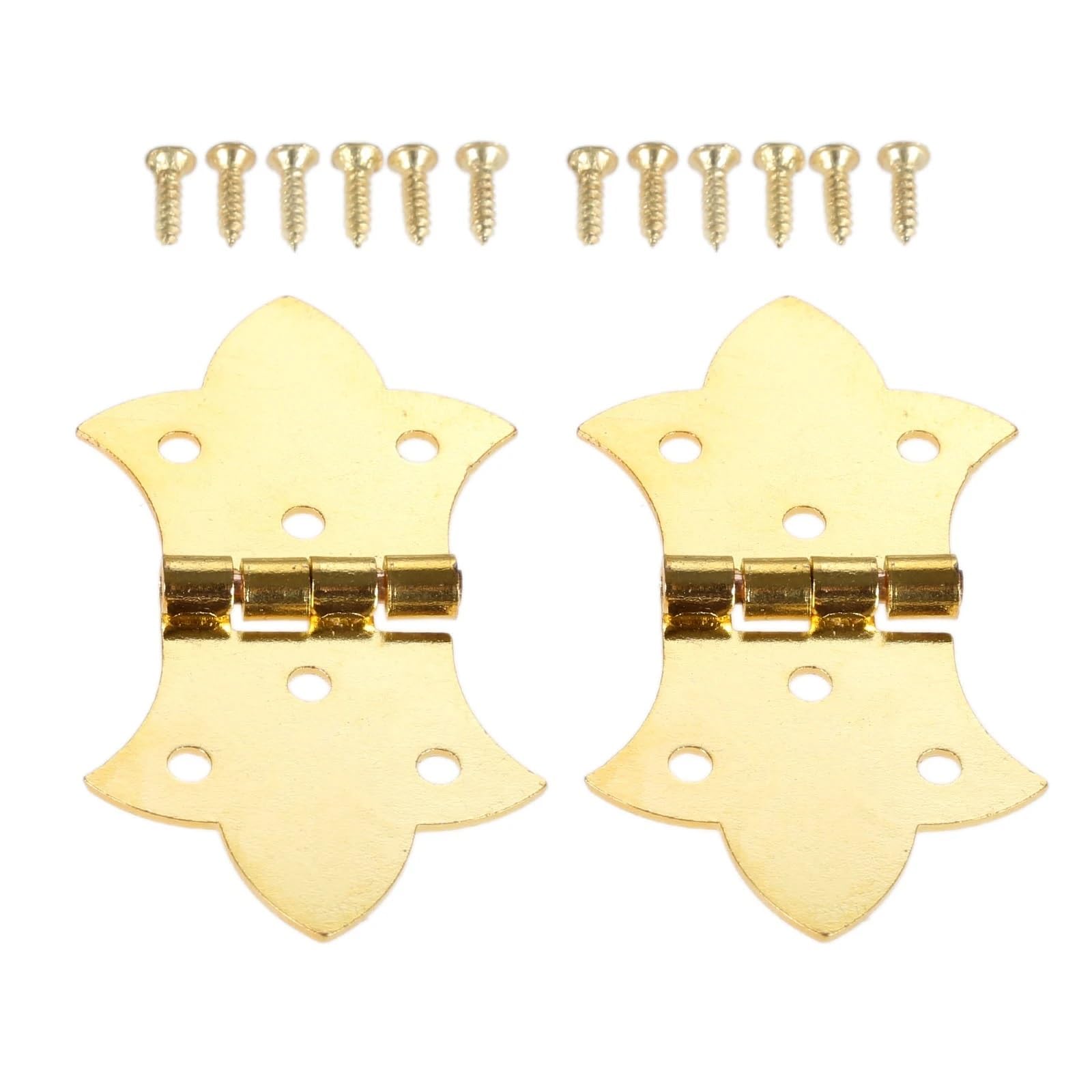 Kdhcvkz Gold 2Pcs Cabinet Hinge With Screws 57 * 31Mm(Gold)
