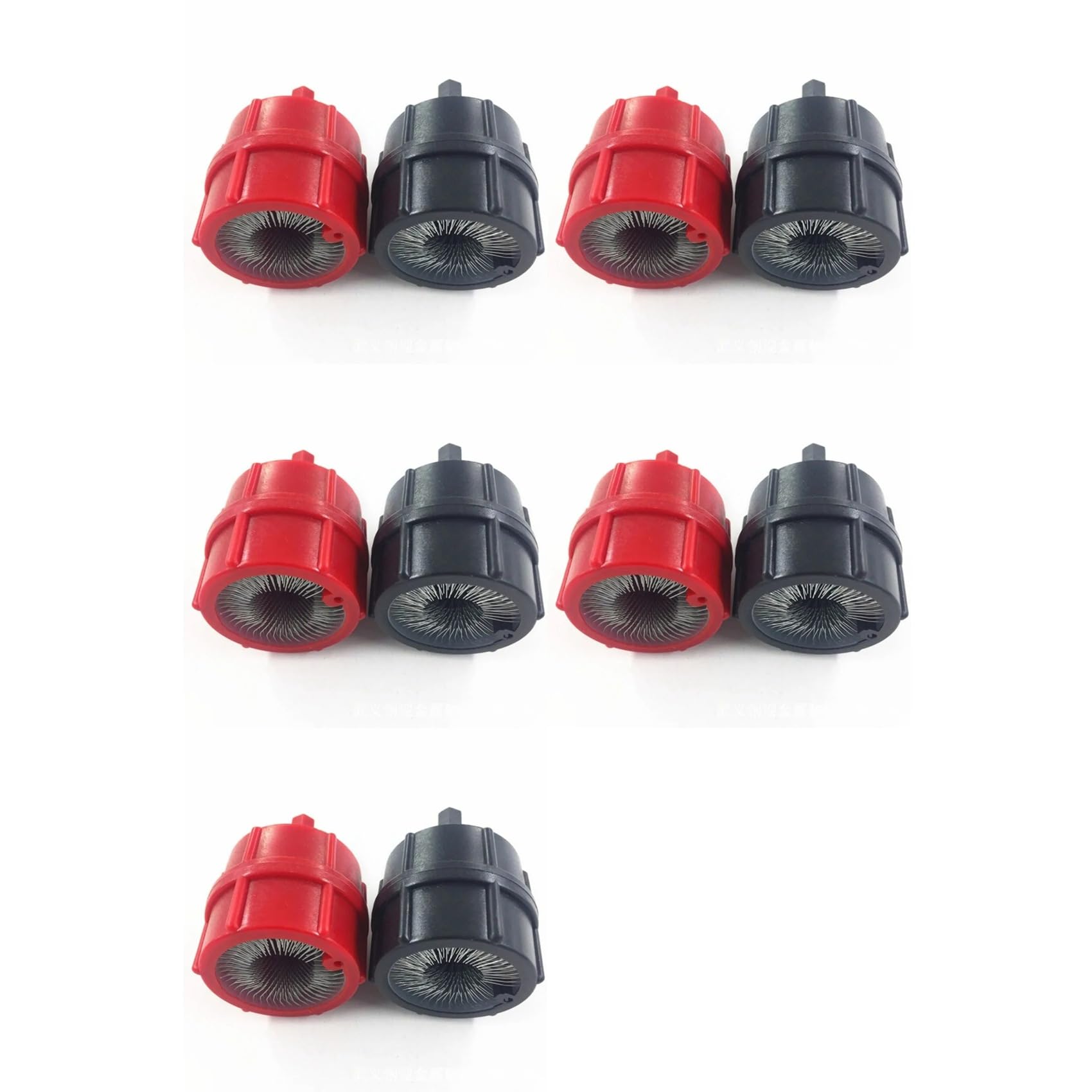 Jnchdghwa Red & Black 10Pcs Plastic Car Battery Terminal Brush Top Post Terminal Cleaning Tool