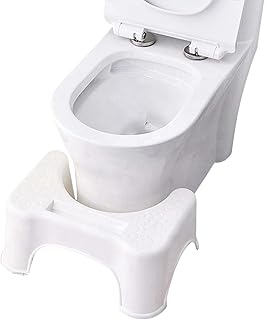 Perfect Posture Plastic Squat Baby Potty Step Stool for Western Toilet Scientific Angle, Anti-Slip, Anti-Constipation, 18 cm Height (White)
