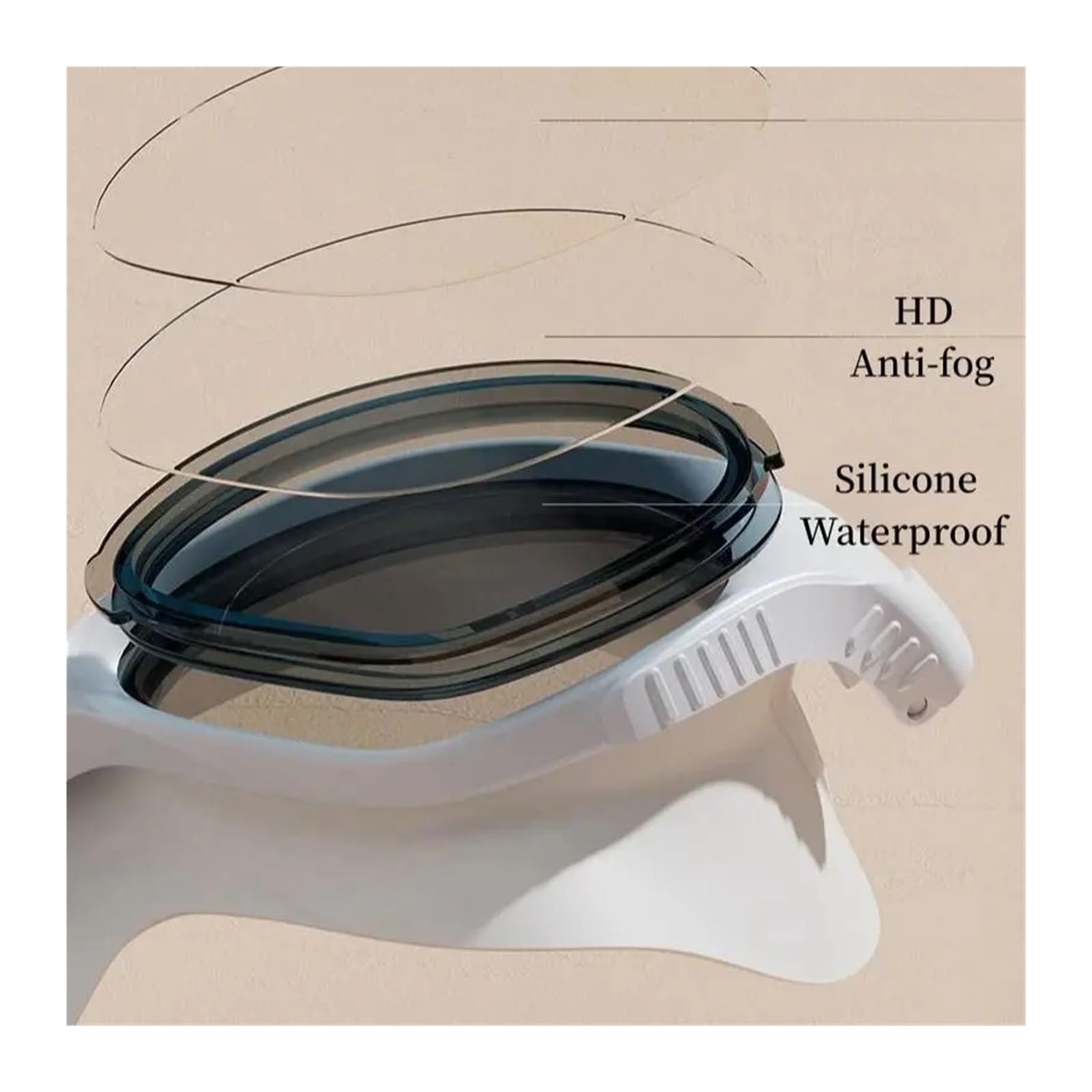 Buceo Máscara de Snorkel Gafas de natación Impermeables antivaho HD Profesionales para Hombres y Mujeres, Gafas de Buceo con Montura Grande, Juego de Tapones para los oídos