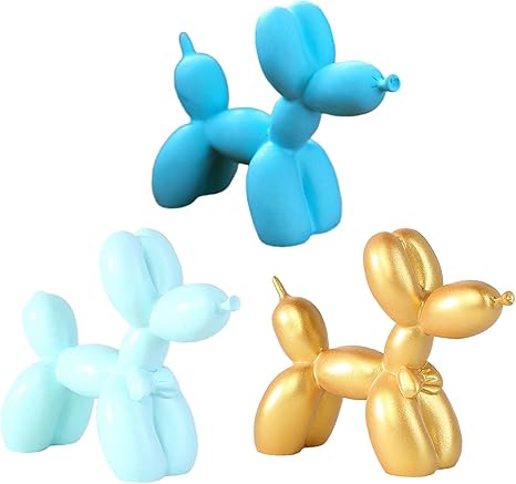 Amazon Co Jp 3ピース 個バルーン犬の像犬の置物アートリビングルームオフィス工芸品 ホーム キッチン