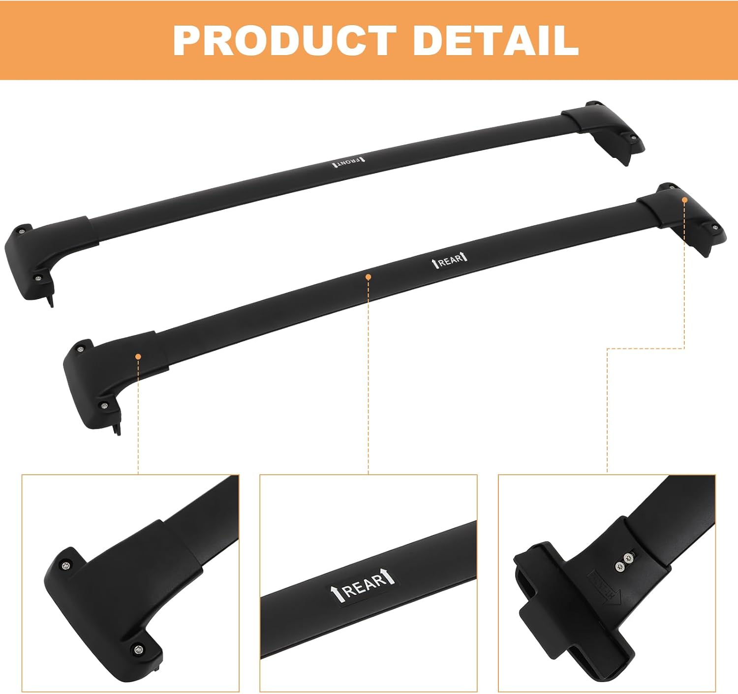 FINDAUTO Roof Rack Cross Bars for Jeep Cherokee 2015-2020 Cargo Bars for Rooftop Cargo Carrier Luggage Kayak Canoe Bike Snowboard