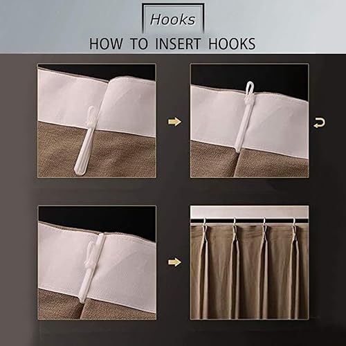 Miniatura 7 de Cortina plisada natural de lino para oscurecer la habitación, cortina para sala de estar, panel de tratamiento de ventana (2 paneles, 25 pulgadas de