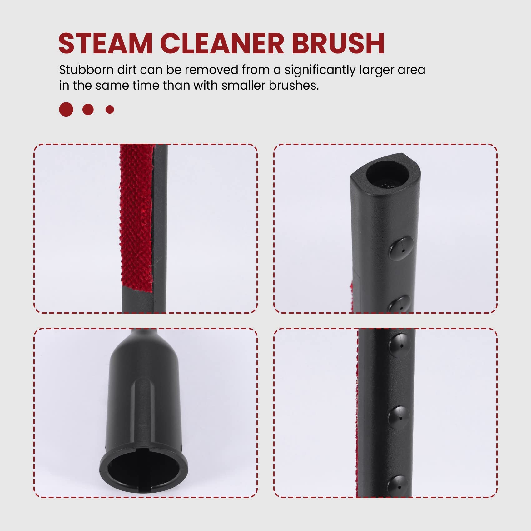 Kqcibz for SC2 SC3 SC4 SC5 Steam Cleaner Brush Fabric Carding Brush Nozzle Hanging Ironing Nozzle Ironing Brush Rod