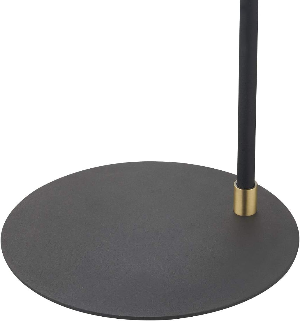 Product Deal Black Floor Lamp, Contemporary Standing Lamp with Hanging Bubble Glass Lamp Shade, Industrial Light for Living Room Bedroom Farmhouse