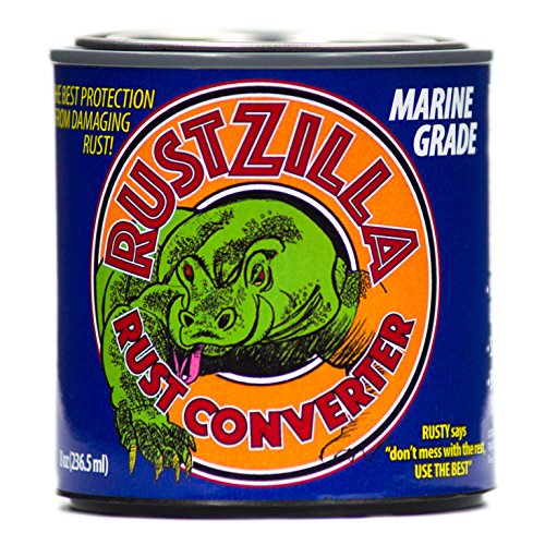 RUSTZILLA 856557004059 - Convertidor y removedor de óxido de grado marino, resistencia profesional para todos los metales, incluyendo acero inoxidable, acero, hierro fundido, cuarto de galón, 16 onzas