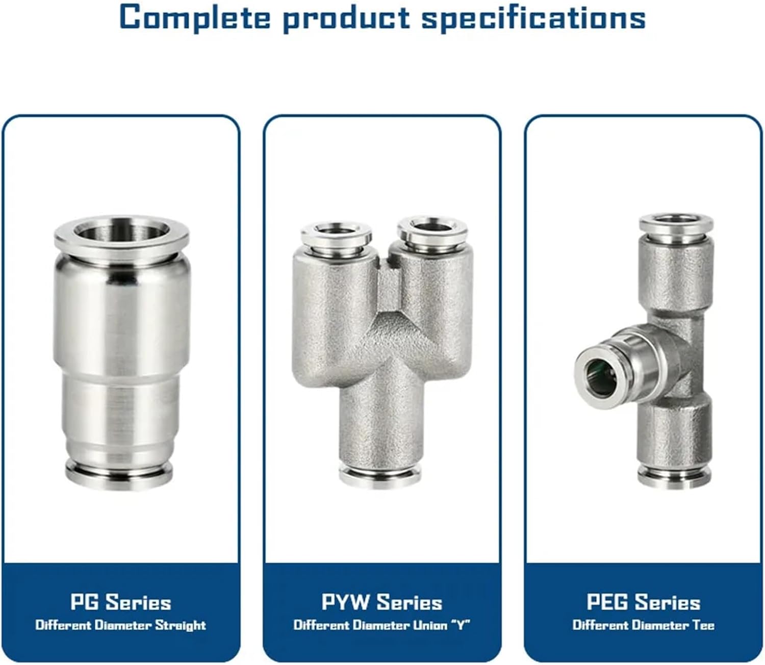 304 Stainless Steel Pneumatic Air Hose Fittings High Pressure Fitting Pipe Connector PEG/PYW/PG Different Diameter PG6-4 PEG6-4 (Color : 8-6, Size : PG)