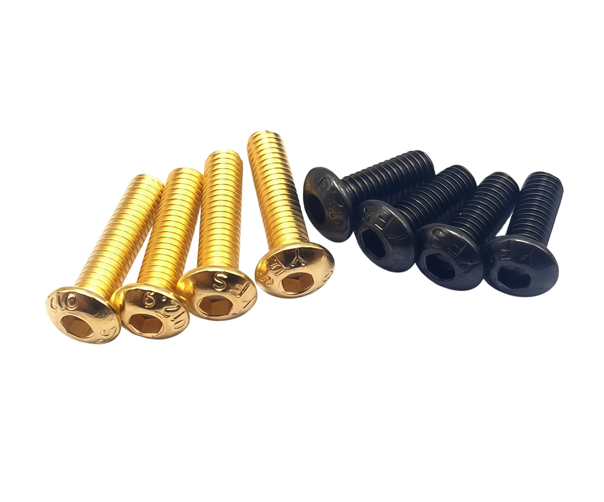 Halbrundkopfschraube mit Innensechskant der Klasse 12.9, Standardbefestigungen legiertem Stahl SCM435H, A067 ﻿(Titaniu plating,M3x12-200 PCS)