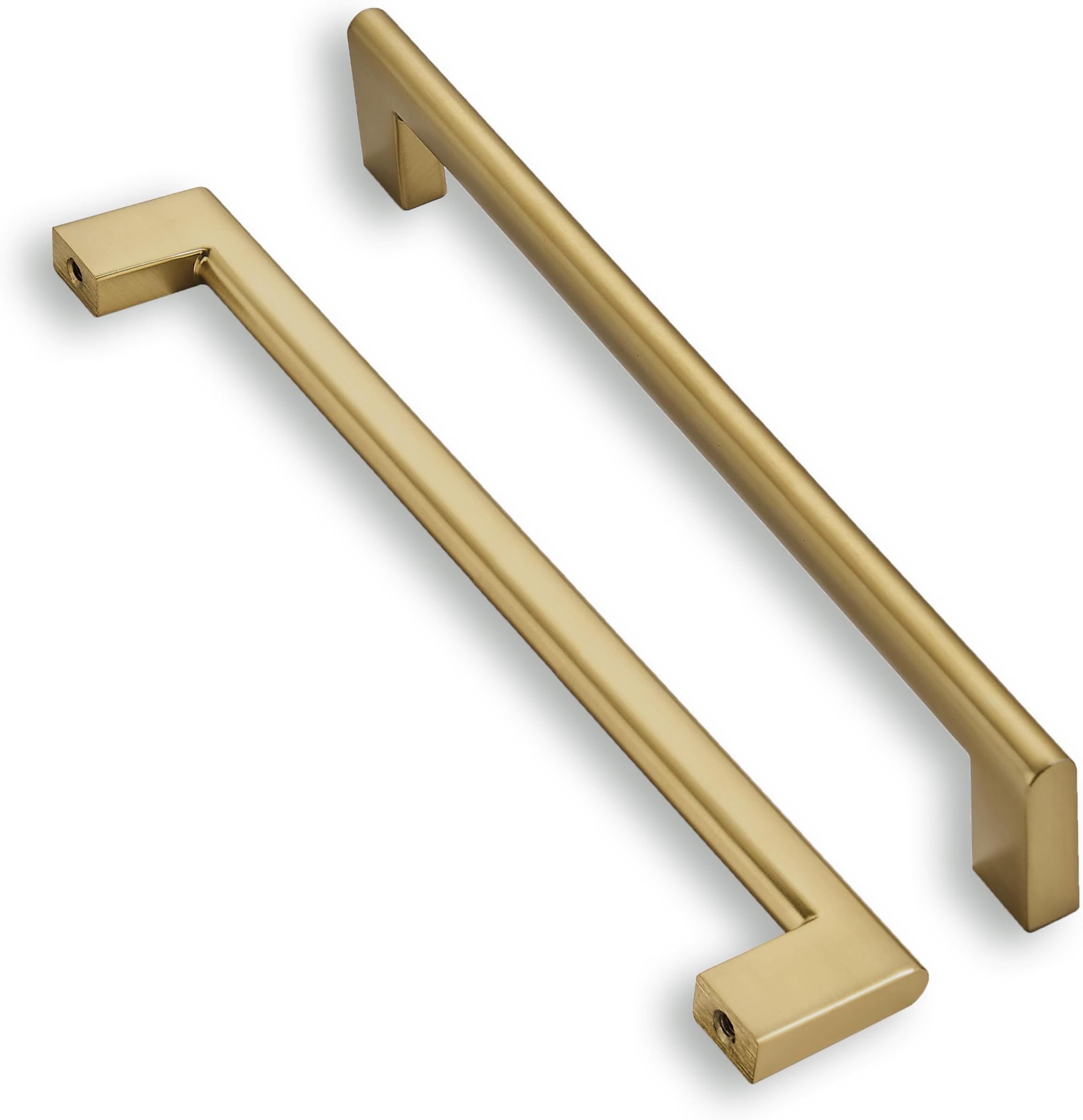 8 Inch Hole Center 6 Pack,Brushed Brass Cabinet Pulls Heavy Duty Solid Brushed Gold Kitchen Drawer Handle Antique Cabinet Hardware for Bathroom, Drawer, Cabinet