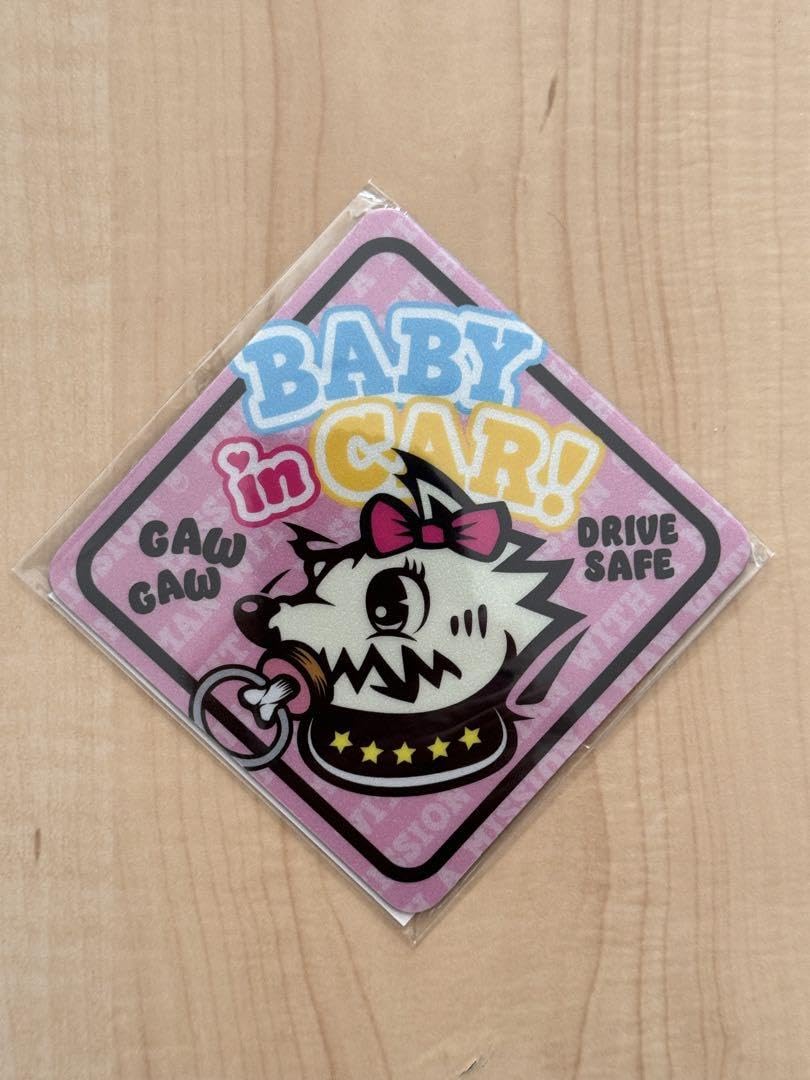 Amazon.co.jp: マンウィズ BABY IN CARマグネット イエロー ピンク