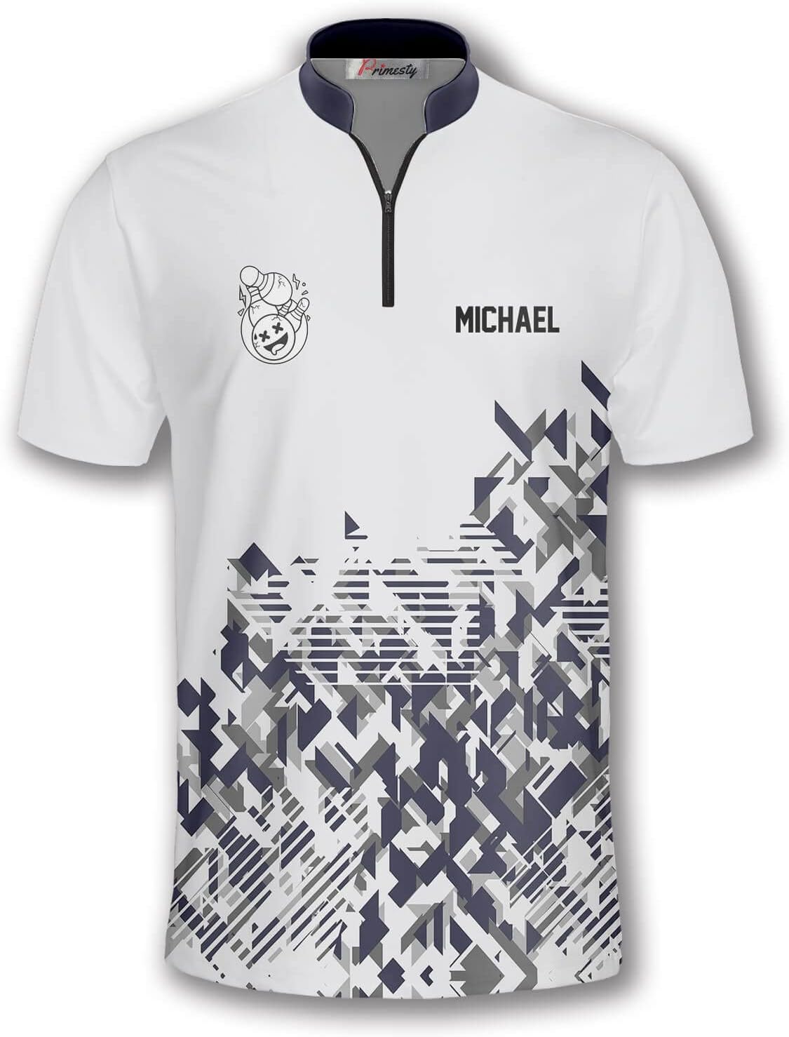 PRIMESTY Custom Men's Bowling Sublimation Printed Jerseys, Lightweight & Quick-Dry Material, Size S-5XL