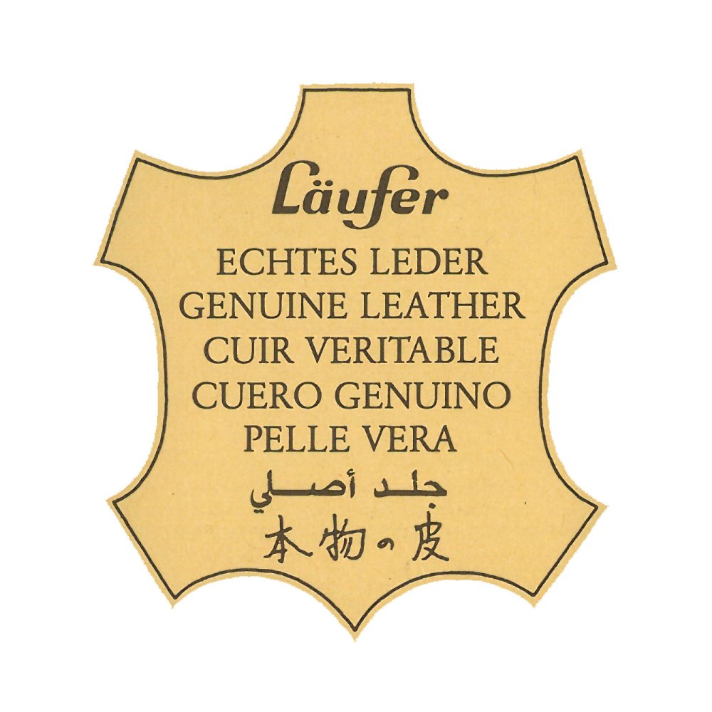 Laeufer & Gutenberg - Porta lettere 30 x 25 x 10,5 cm, in pelle, colore: Nero