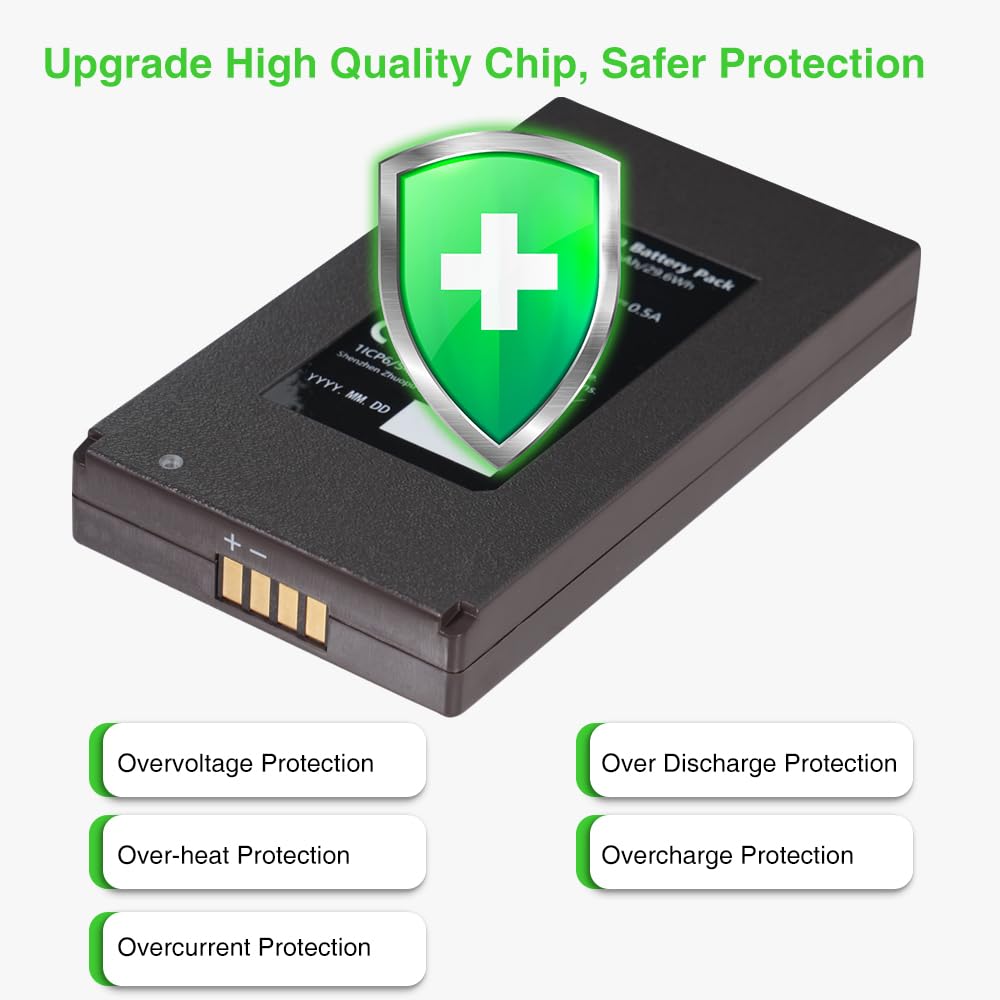 GardePro L800D Batería Recargable de Litio de 8000mAh para Cámara de Caza GardePro E6 2.0 Pro, E6P, E6PMB, E8 2.0 Pro, E8P, E8PMB, E9 2.0 Pro, X50 Pro Max, X70 Pro, Puerto de Carga Tipo-C